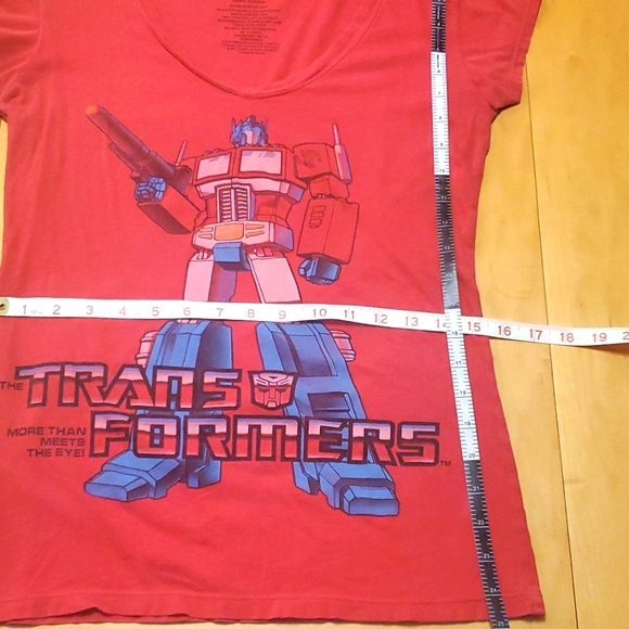 Vintage Transformers Optimus Prime ❤️red Vneck tshirt, Lg  -Y2K ♥️ 🤖 💙 - Picture 3 of 5